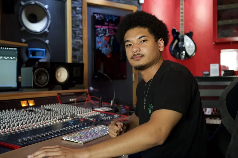 Kai McGilvery at the Sonic Studio console