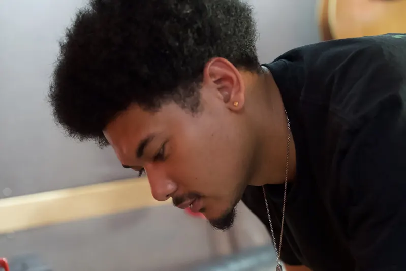 Kai McGilvery at the keyboard