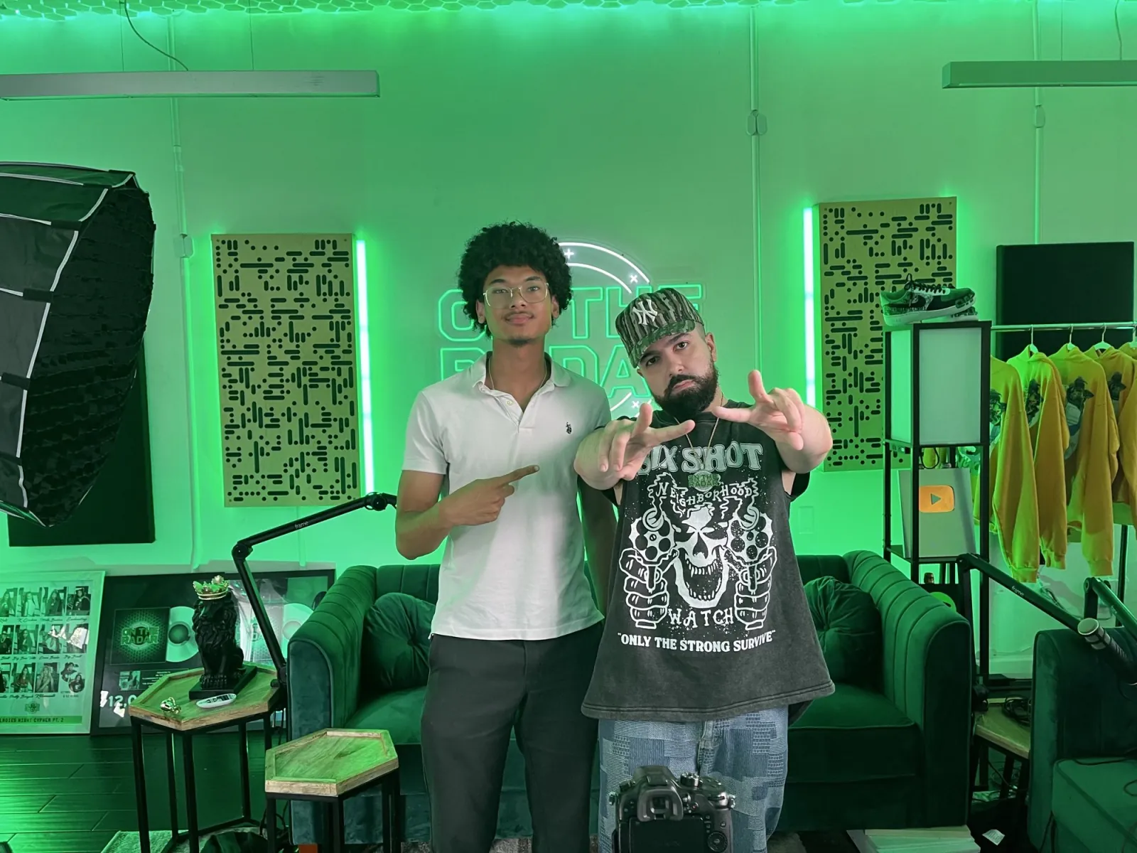 Kai McGilvery on a video set